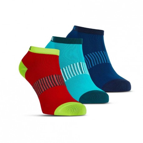 SALMING Performance Ankle Sock 3-pack Blue/Red/Lapis