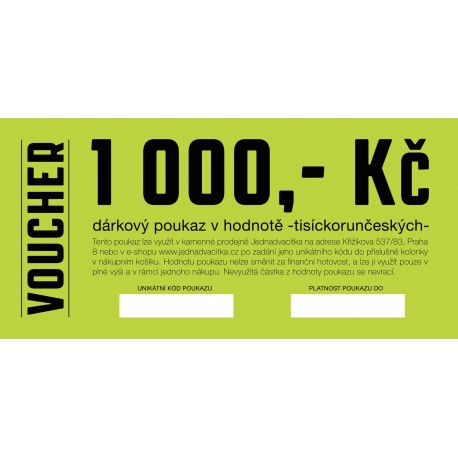 Dárkový poukaz v hodnotě 1000,- Kč