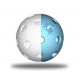 TRIX florbalový míček - Bílá/modrá