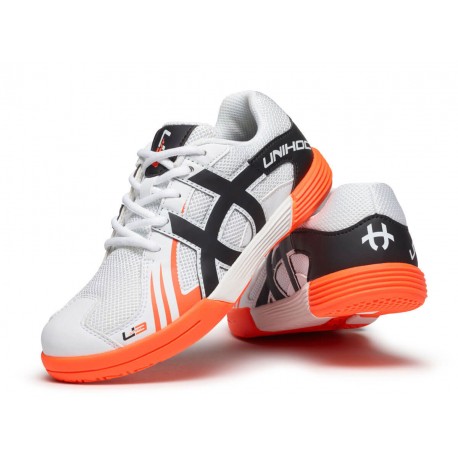 UNIHOC Shoe U3 Junior Unisex white/orange