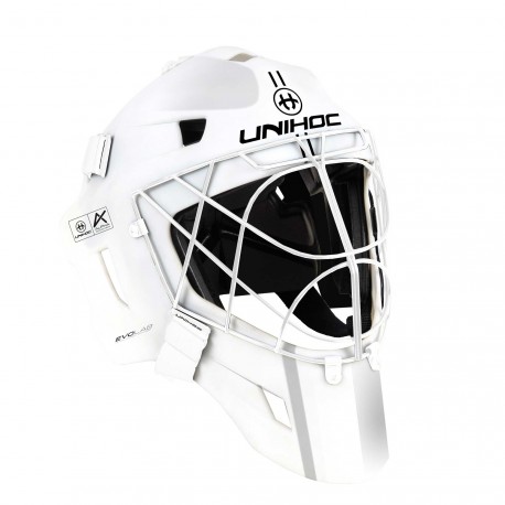 UNIHOC Goalie Mask Alpha Prime Evolab White