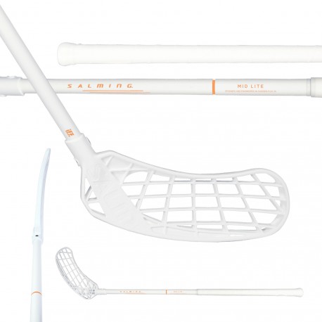 SALMING Quest2 Mid Midlite 35 JR White/Nectarine