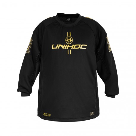 UNIHOC goalie sweater Alpha Evolab black/gold
